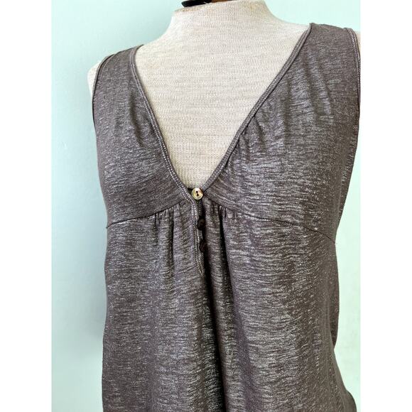 90s/Y2K Vintage Linen Shimmer Tank Top by Lida Baday - Size Large - Picture 4 of 8